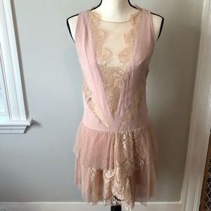 Free People | Pink Lace Dress
